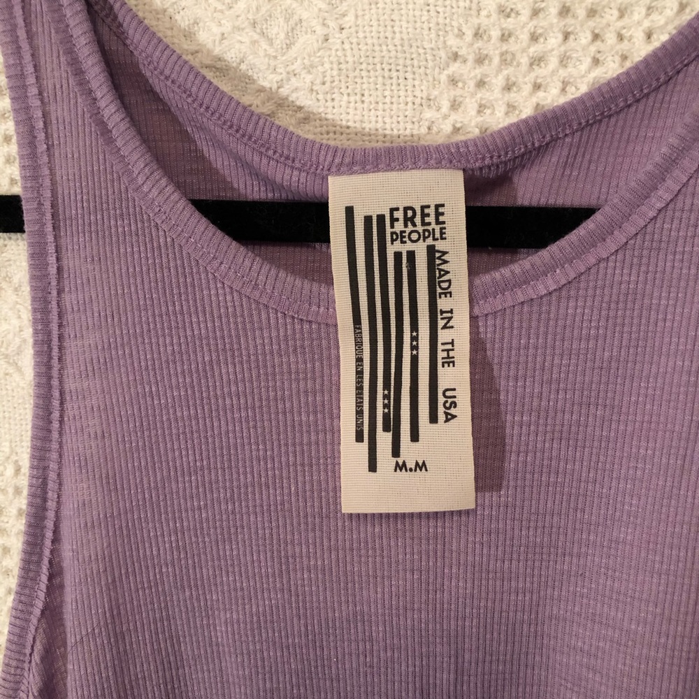 FP lavender muscle tank, high neck w low sides